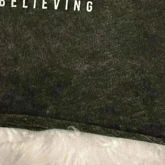 Caution to the Wind Graphic Black Distressed T-Shirt 100% Cotton Women Sz Medium - Picture 8 of 9